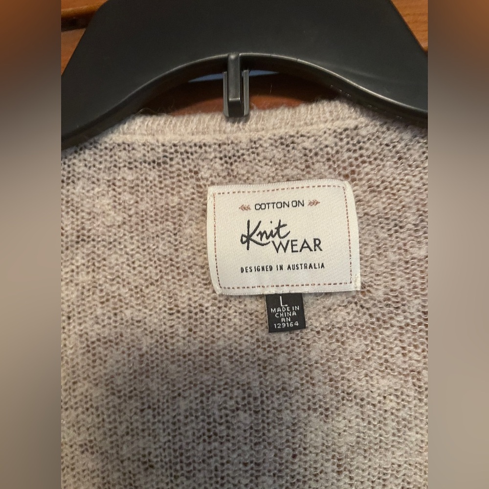 Cotton On Cream Open-Front Cardigan - Picture 2 of 3